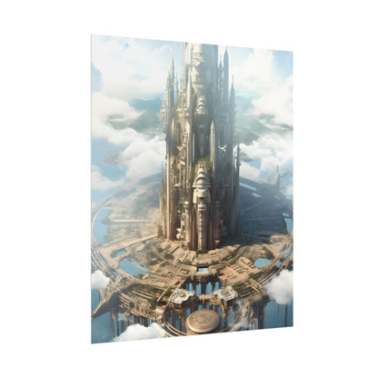 Breathtaking Floating City: Elevated Architecture - Poster
