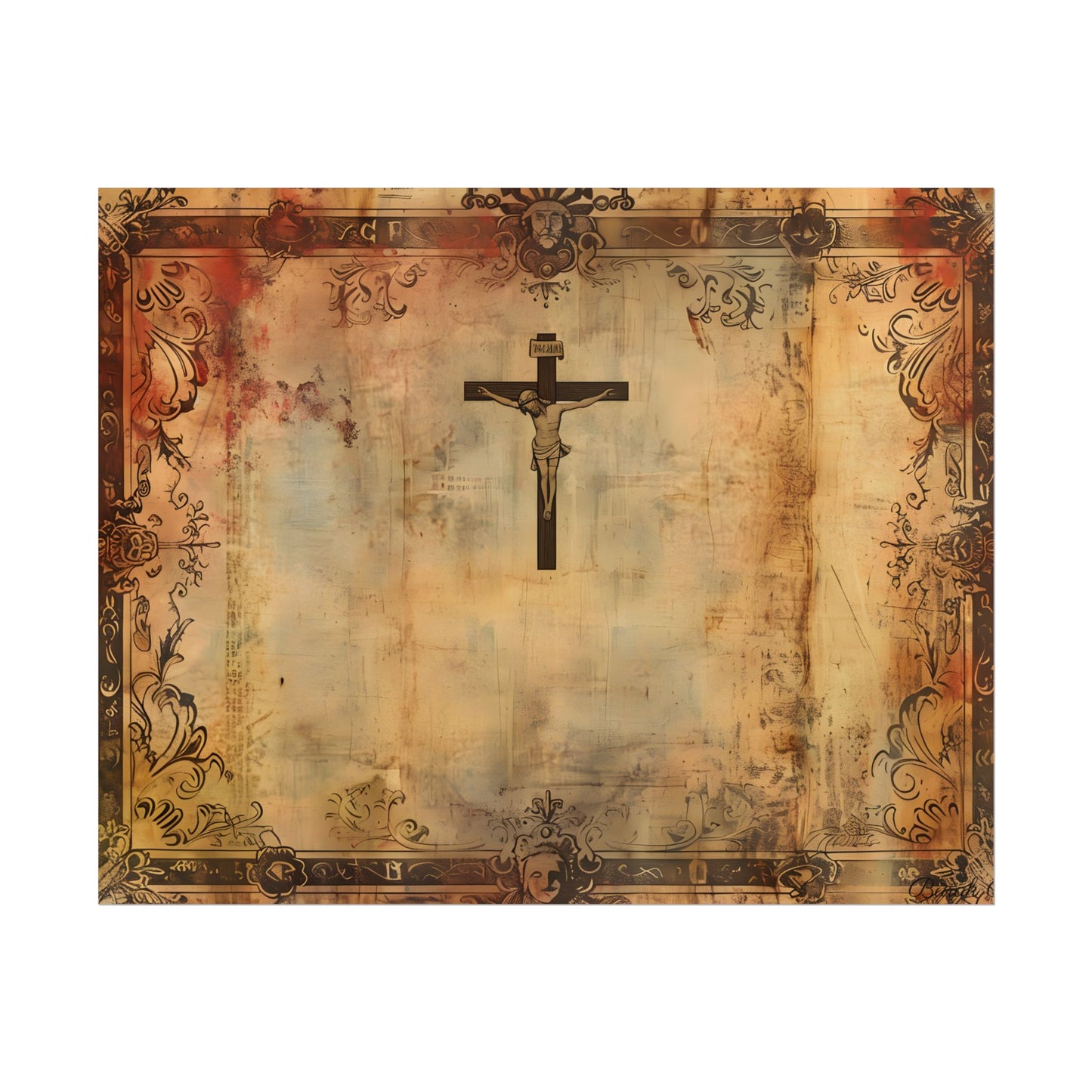 Vintage Biblical Art Print: A Historical Scene - Poster