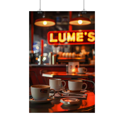 Retro Kitchen Diner: Vintage Artwork from Lukes - Poster