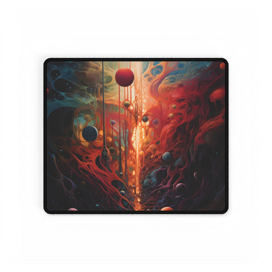 Celestial Art Gallery: Vibrant Otherworldly Masterpiece - Desk Mat