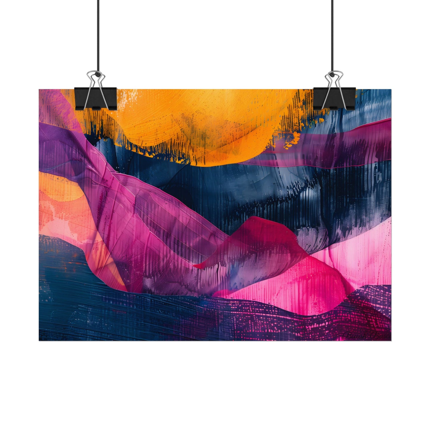 Vibrant Abstract Art: Organic Patterns in Modern Colors - Poster