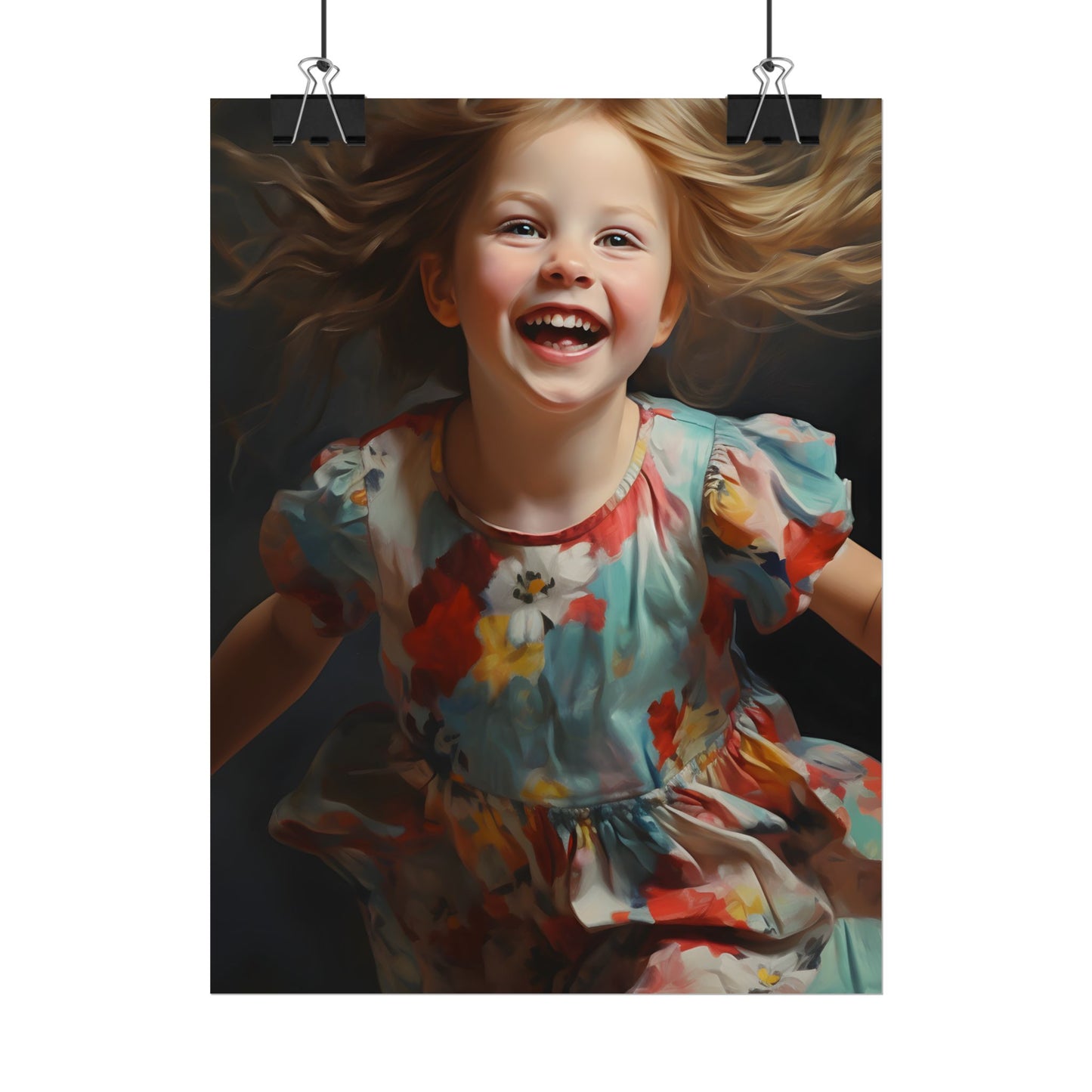 Childhood Innocence Portrait: Intimate Young Boy Artwork - Poster
