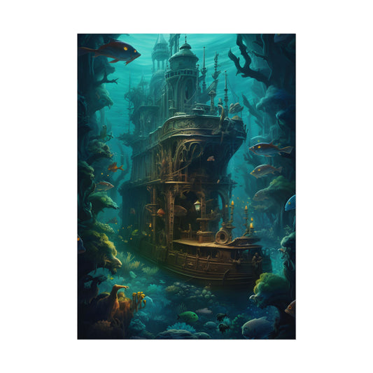 Steampunk Underwater Adventure: Hidden City Awaits - Poster