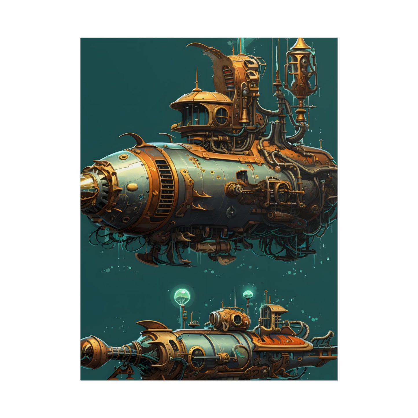 Steampunk Undersea Adventure: Captain Nemos' Submarine Odyssey - Poster