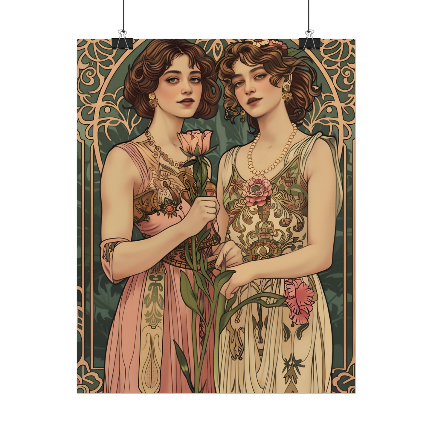 Women in Harmony: Primrose Bloom Artwork - Poster
