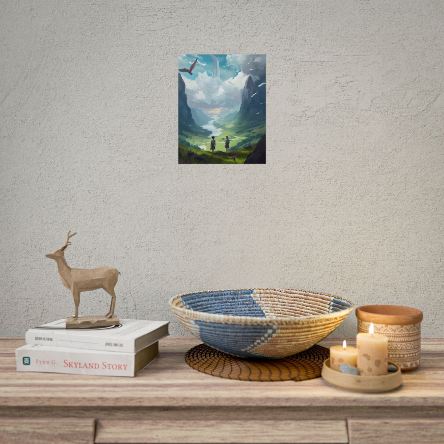 Tranquil Meadow Figures: Realistic Painting of People - Poster