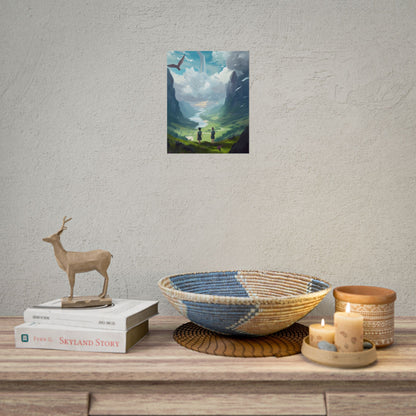 Tranquil Meadow Figures: Realistic Painting of People - Poster