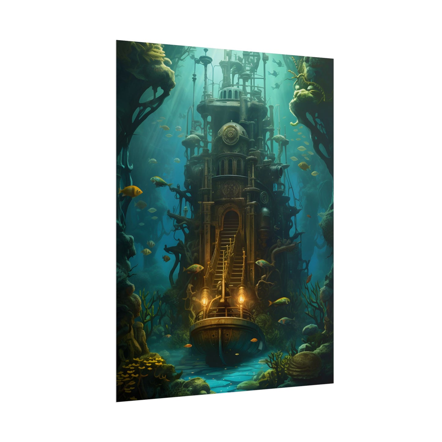 Steampunk Undersea Odyssey: A Journey on the Nautilus - Poster