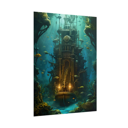 Steampunk Undersea Odyssey: A Journey on the Nautilus - Poster