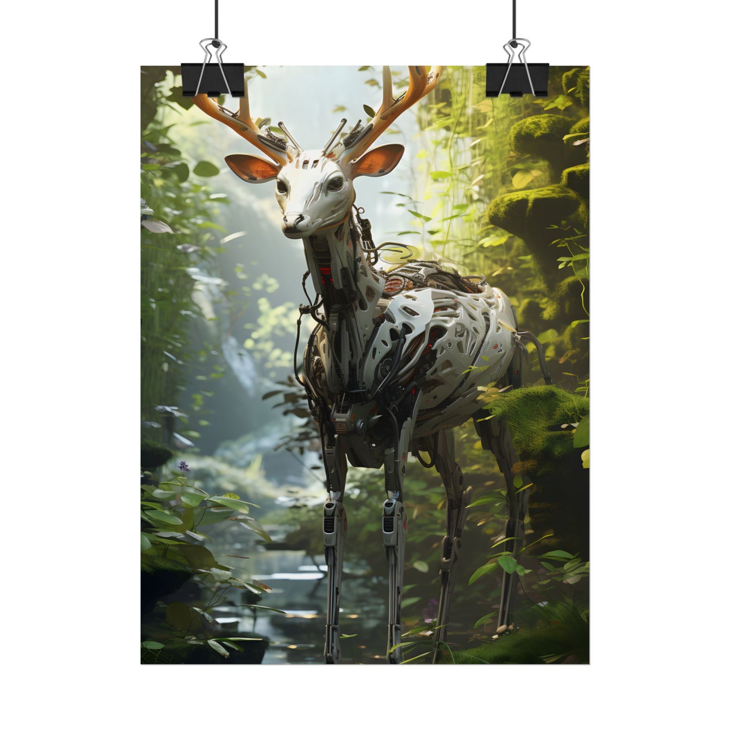 Modern Outdoor Robotic Wildlife Sanctuary: A Unique Artwork of Innovative Design - Poster