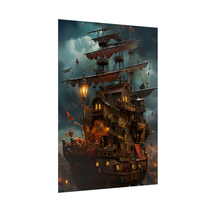 Swashbuckling Time-Traveling Pirates: Traditional Pirate Art - Poster