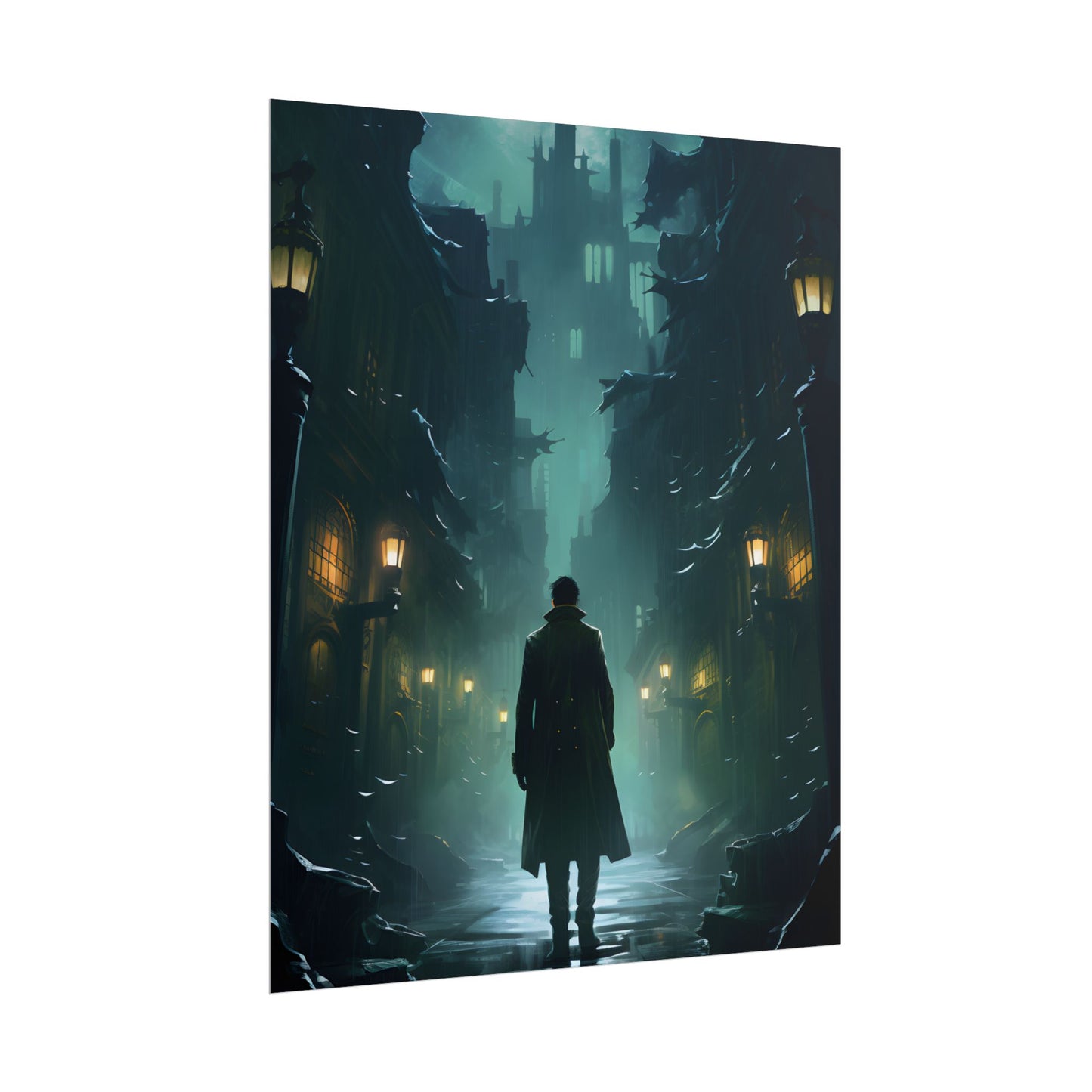 Urban Noir Detective: Mystery Solving Artwork - Poster