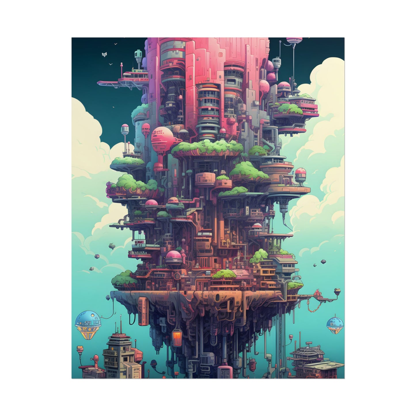 Gamified Pixelated Cyber-Pets: Colorful Digital Art - Poster