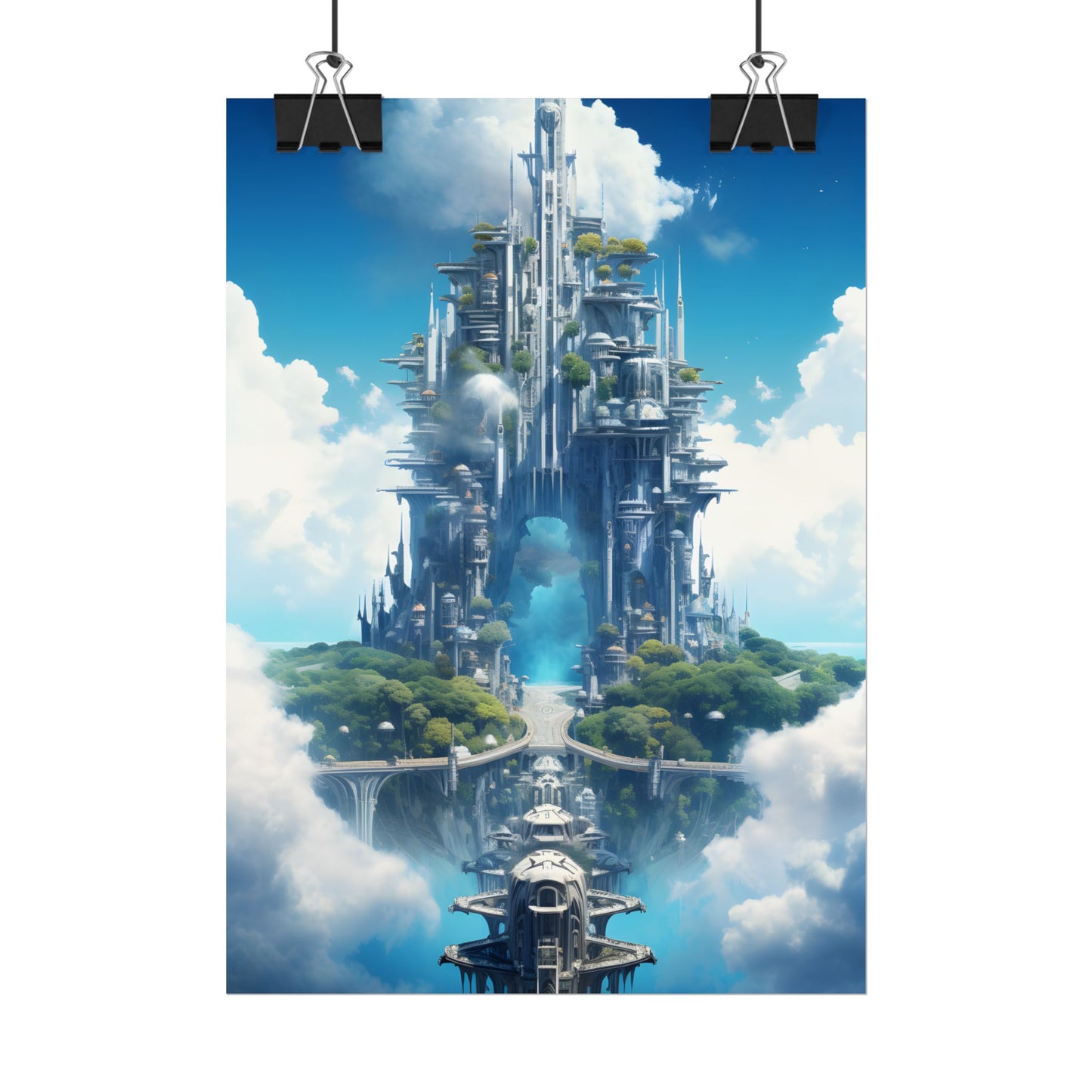 Breathtaking Floating City: Columbia's Skybound Metropolis - Poster