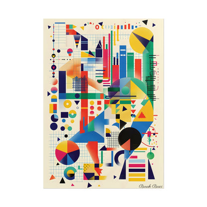 Colorful Educational Artwork: Statistical Illustration - Poster