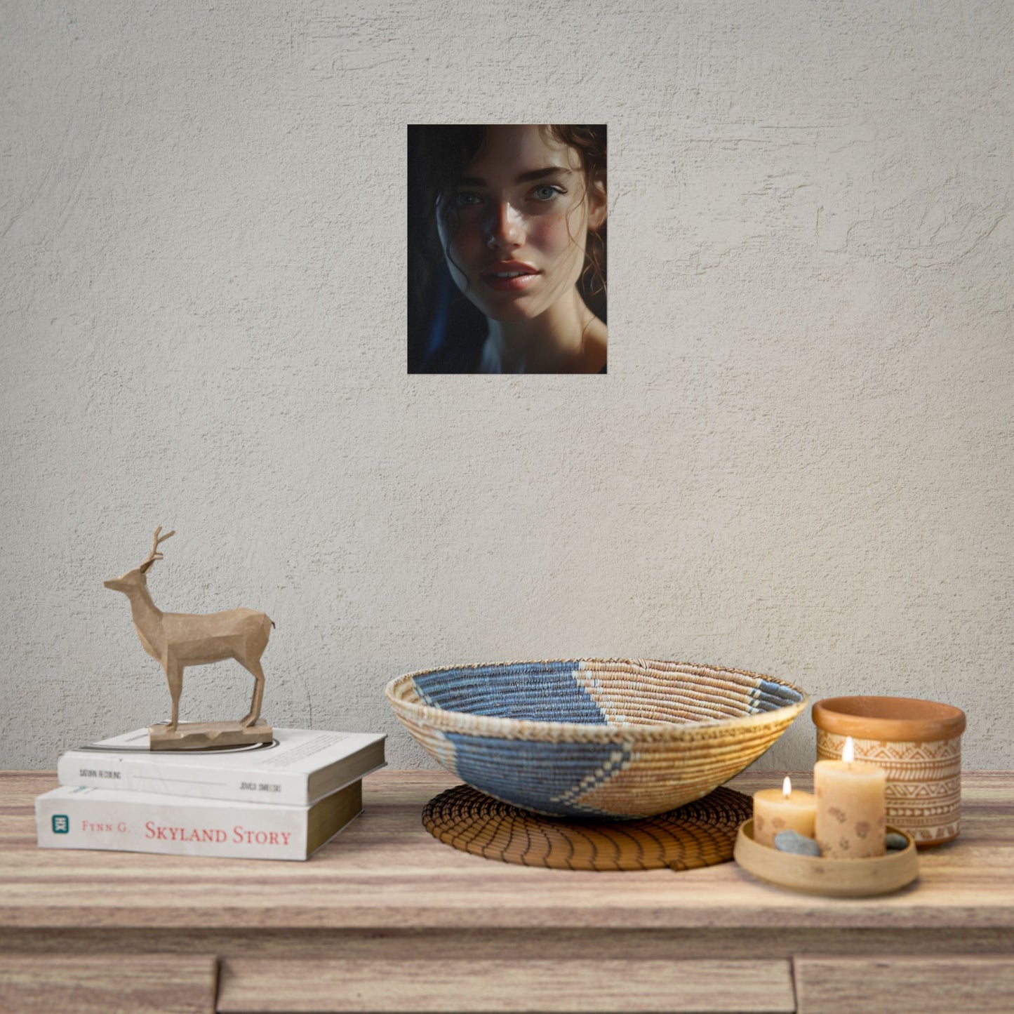 Smiling Portrait of a Woman: Close-Up Art - Poster