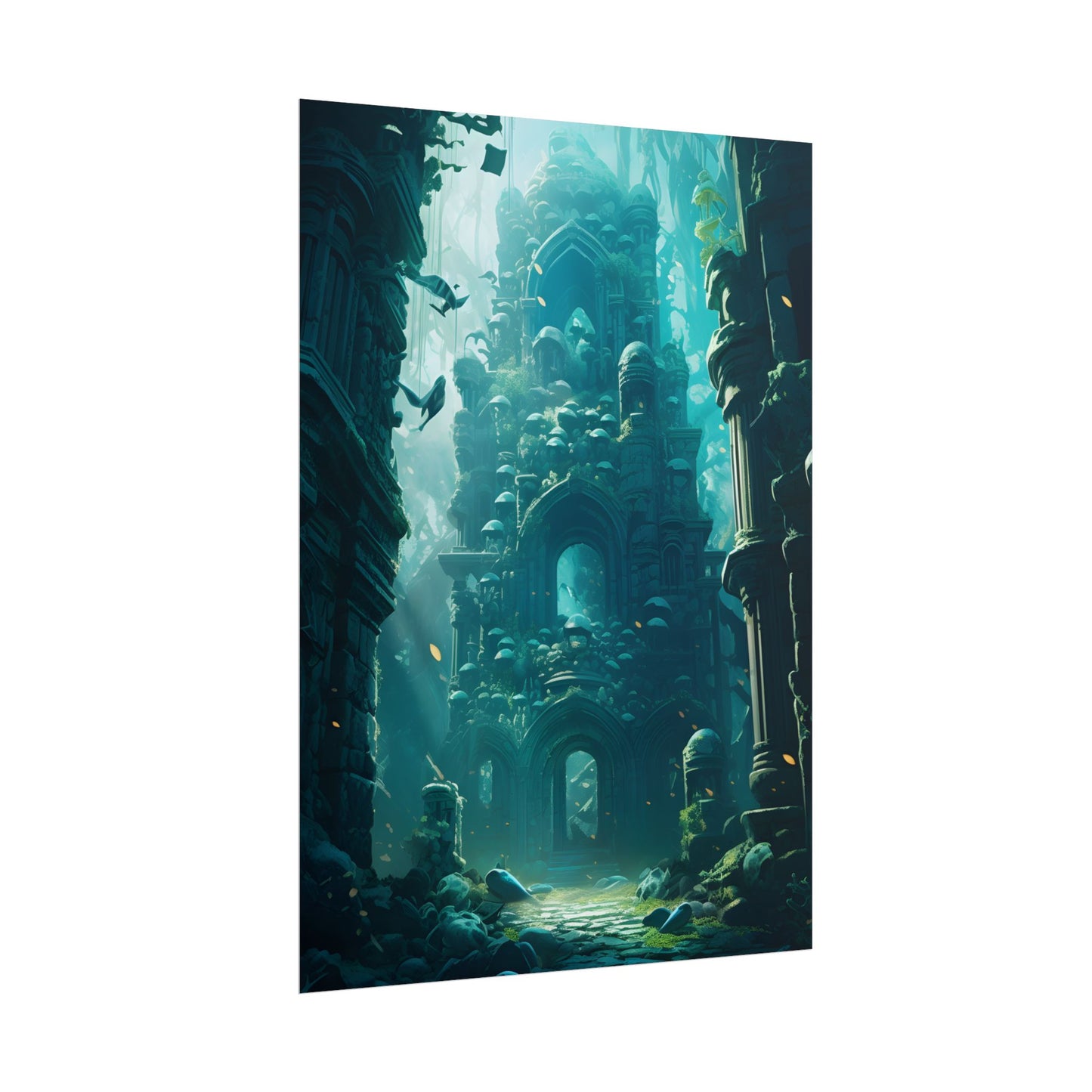 Lost Underwater Civilization: Ancient Artifacts in Mysterious Depths - Poster