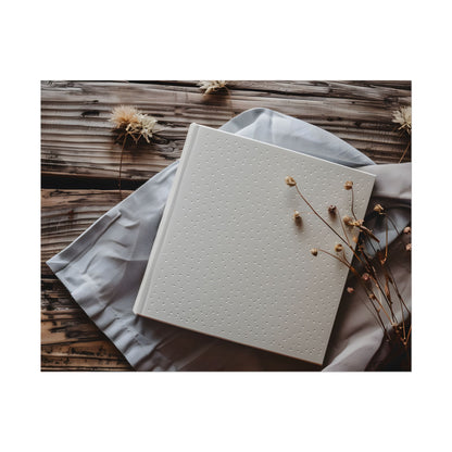 Minimalist Notebook with Embossed Dot Pattern - Poster
