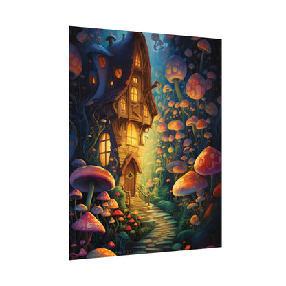 Enchanted Forest Whimsy: Vibrant Fairy Tale Artwork - Poster