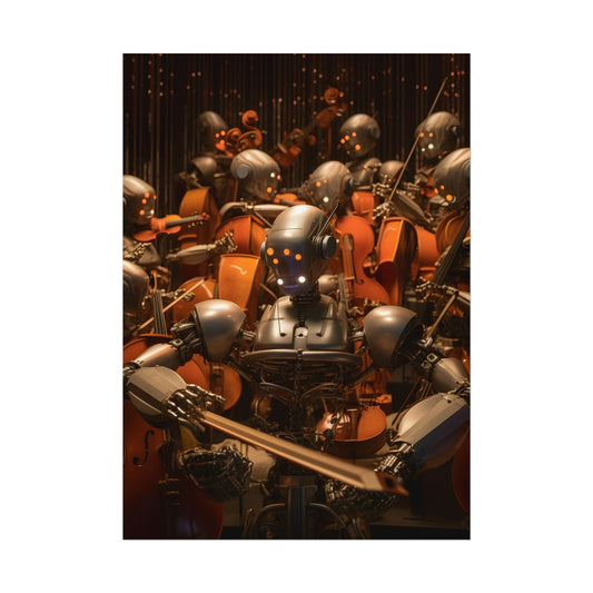 Robot Symphony: A Celestial Concert of Sentient Robots - Poster