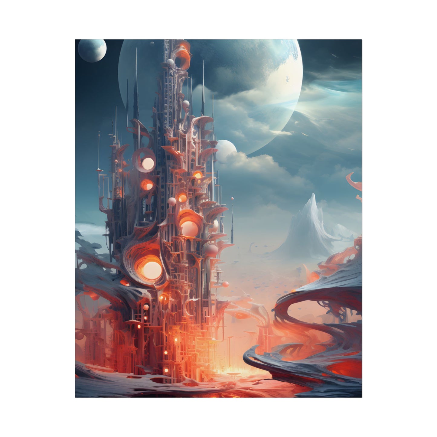Cyber Dreams: Abstract Artwork - Poster