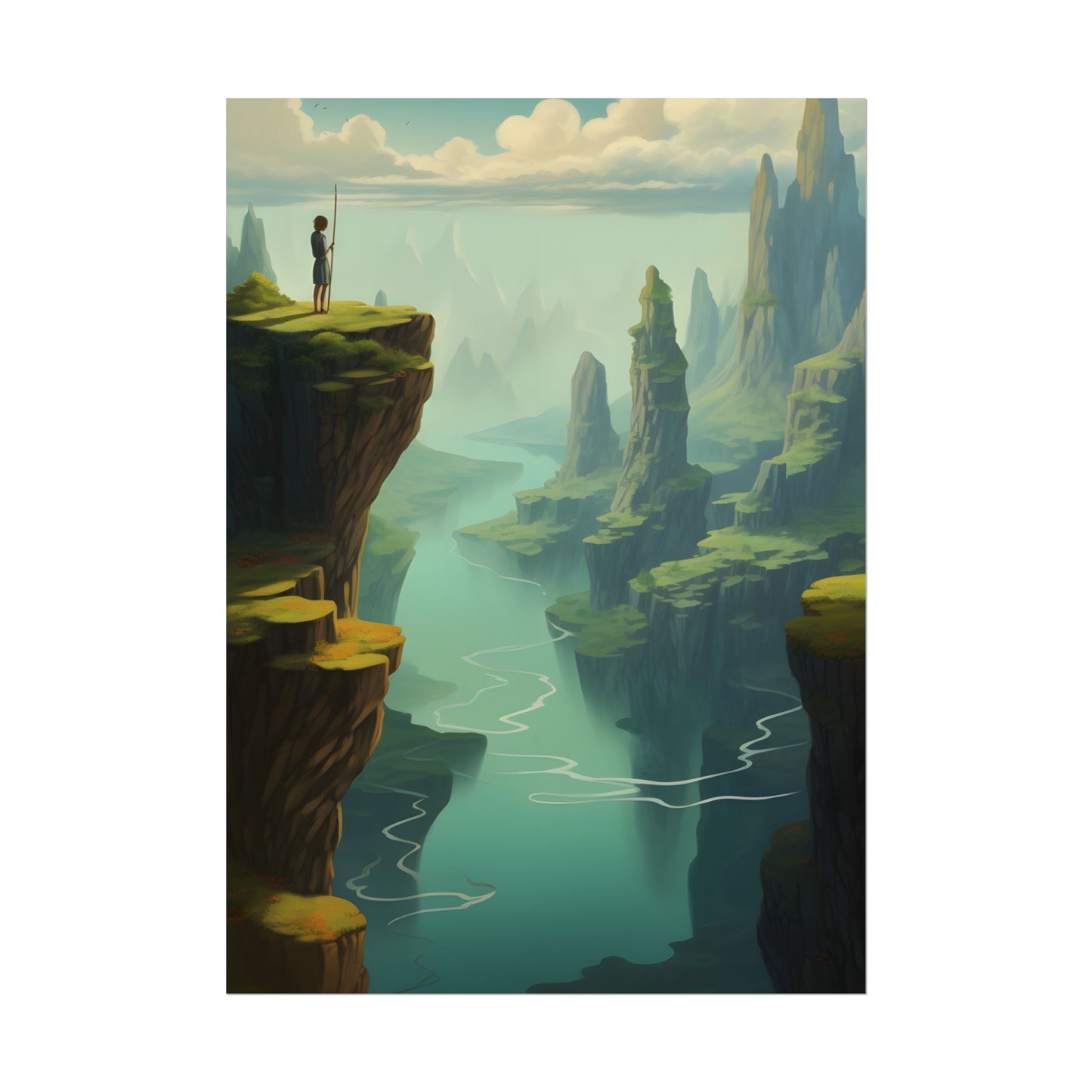 Outdoor Landscape: Desert Rock Formation Digital Art - Poster