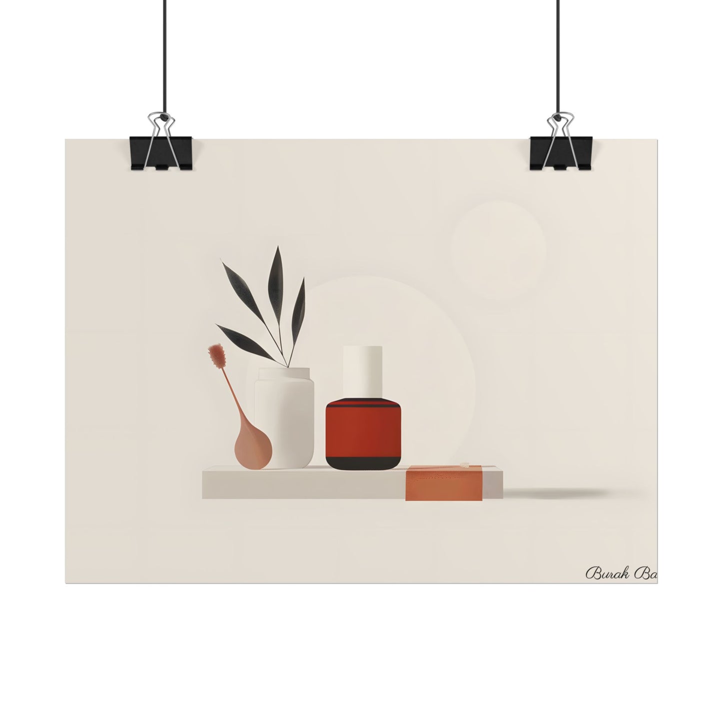 Minimalist Electronic Device: Bold Modern Art Illustration - Poster