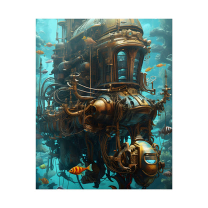Steampunk Oceanic Adventure: A Crew's Journey Through Time - Poster