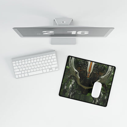 Robotic Wildlife Sanctuary: AI-Operated Nature Reserve Digital Art - Desk Mat