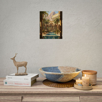 Mythical Desert Oasis: Arabian Nights-Inspired Art - Poster
