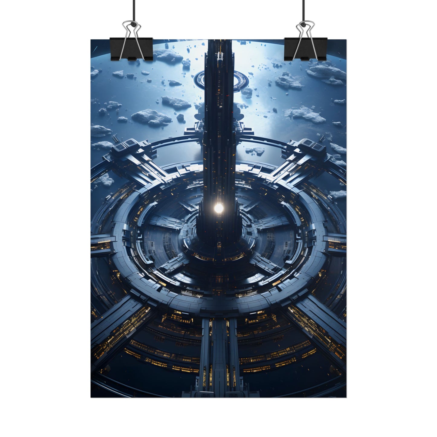 Cosmic Space Station: A Glimpse of Home in the Stars - Poster