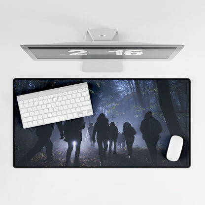Mysterious Forest Adventure: Exploring with Courage - Desk Mat