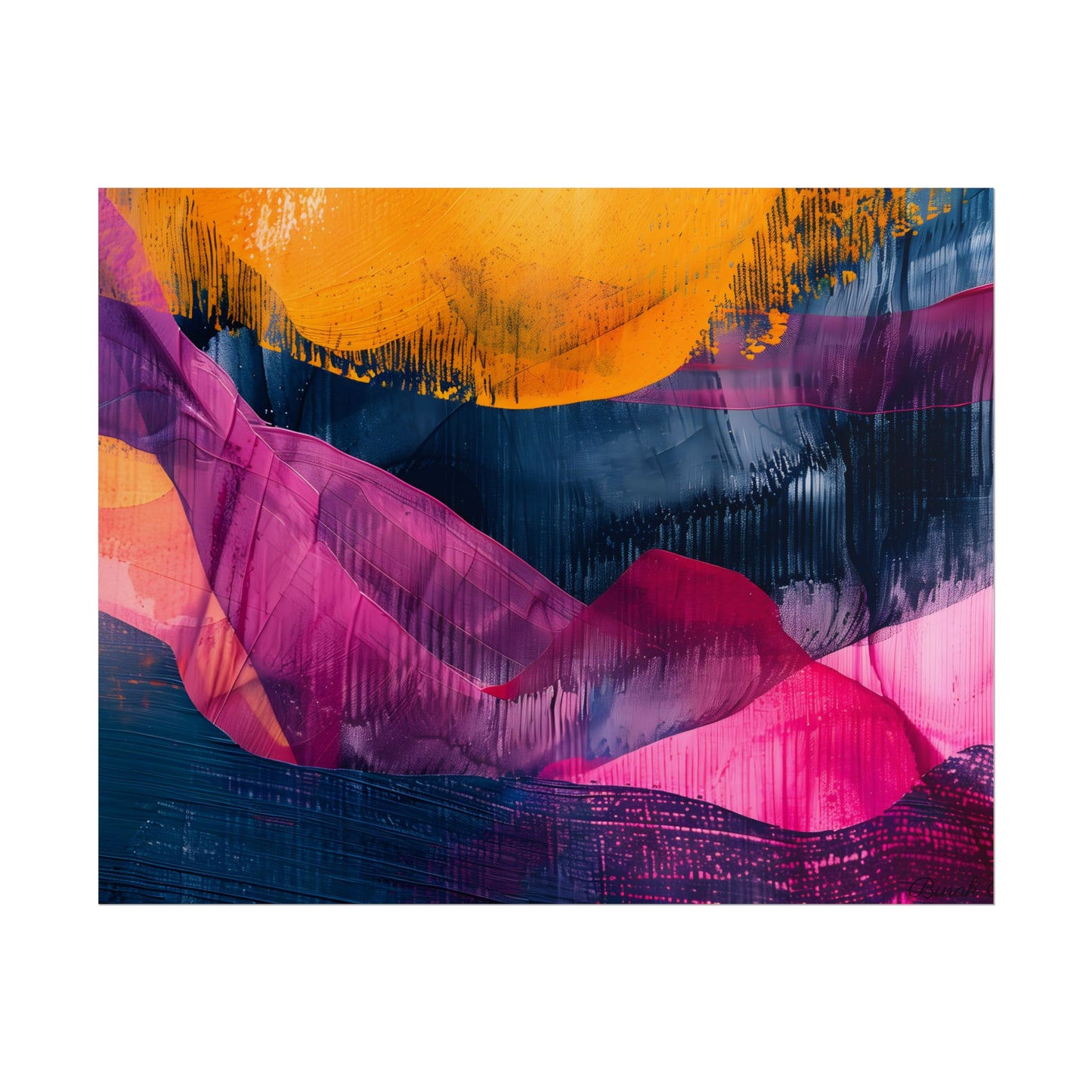 Vibrant Abstract Art: Organic Patterns in Modern Colors - Poster