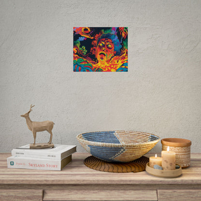 Whimsical Reading Moment: Cartoonish Illustration - Poster