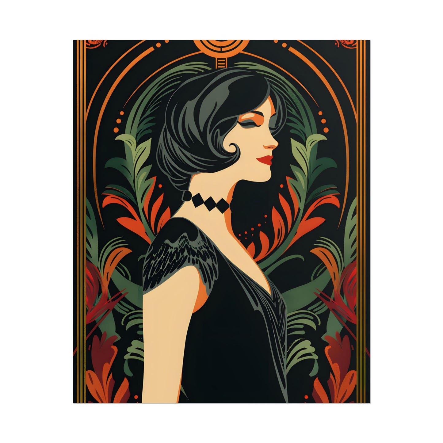 Elegant Vintage Poster: A Woman's Enchanting Presence - Poster