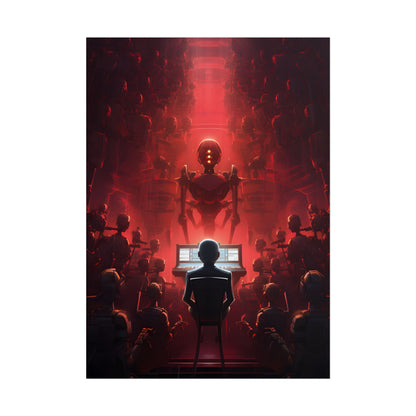 Robot Symphony: Futuristic Music Art - Poster