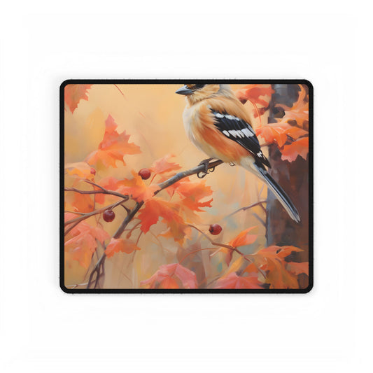 Vibrant Autumn Oak: Realistic Oil Painting - Desk Mat