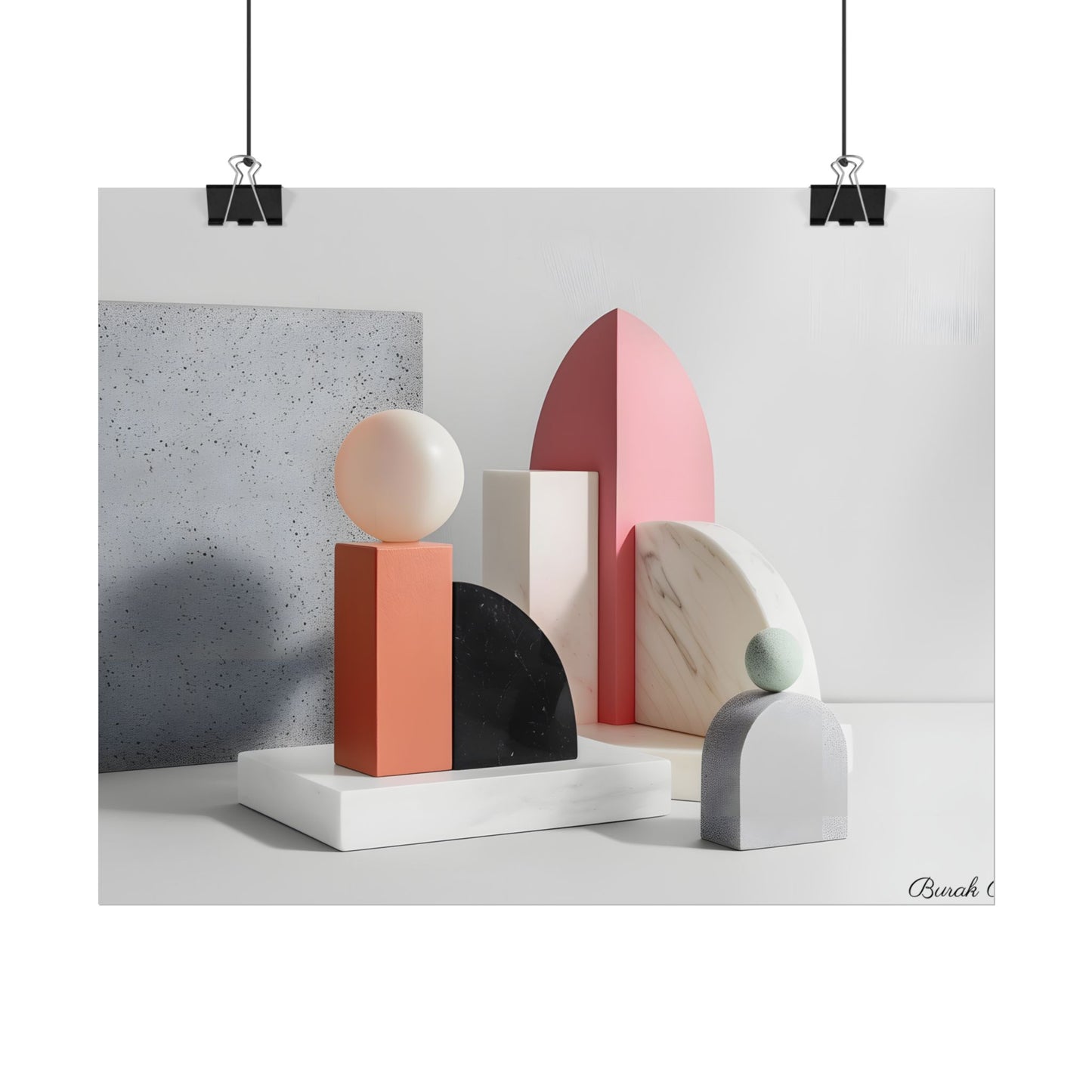 Minimalist Black & White Geometry Product Design: Artwork - Poster