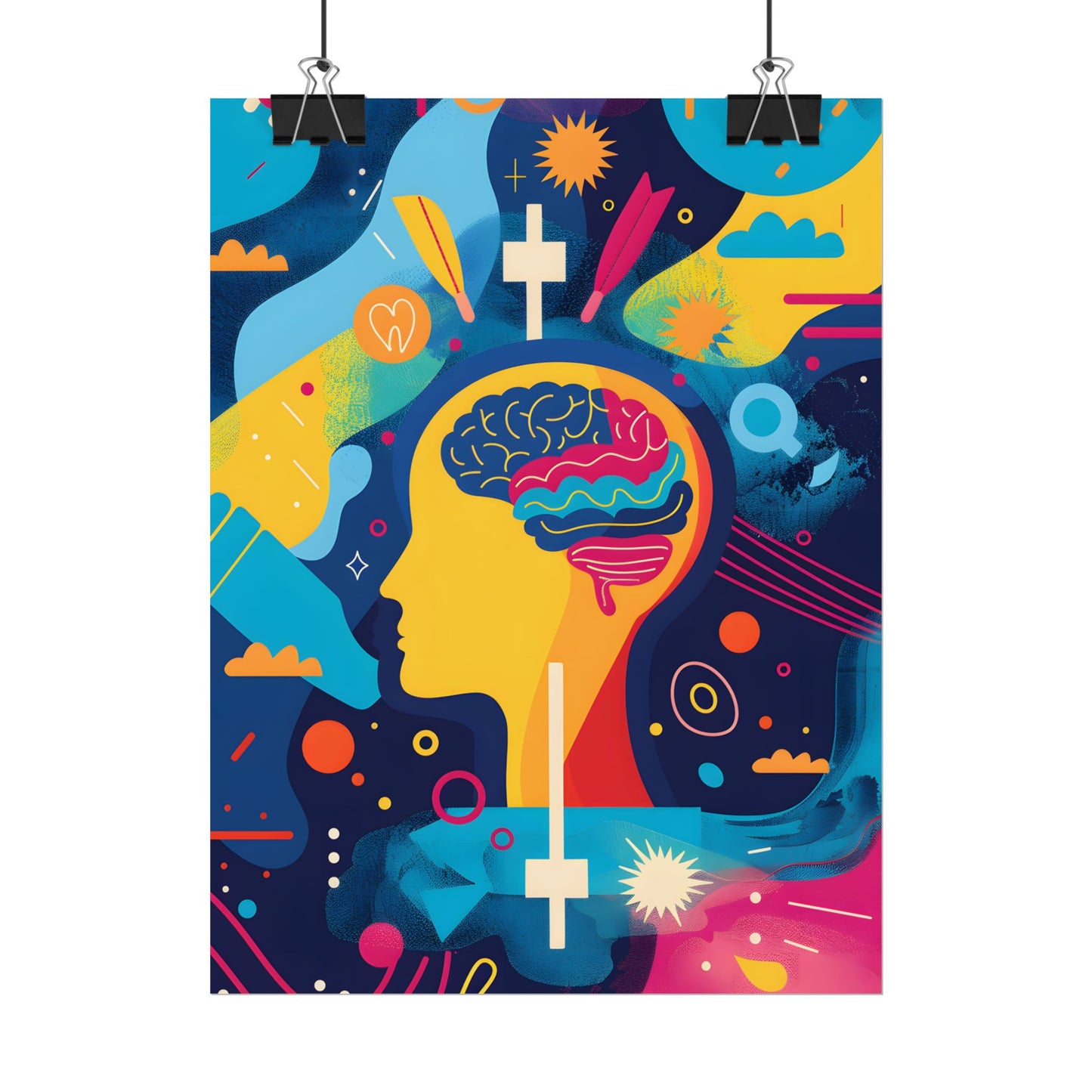 Vibrant Growth Mindset: Inspirational Quote on a Colorful Background - Poster