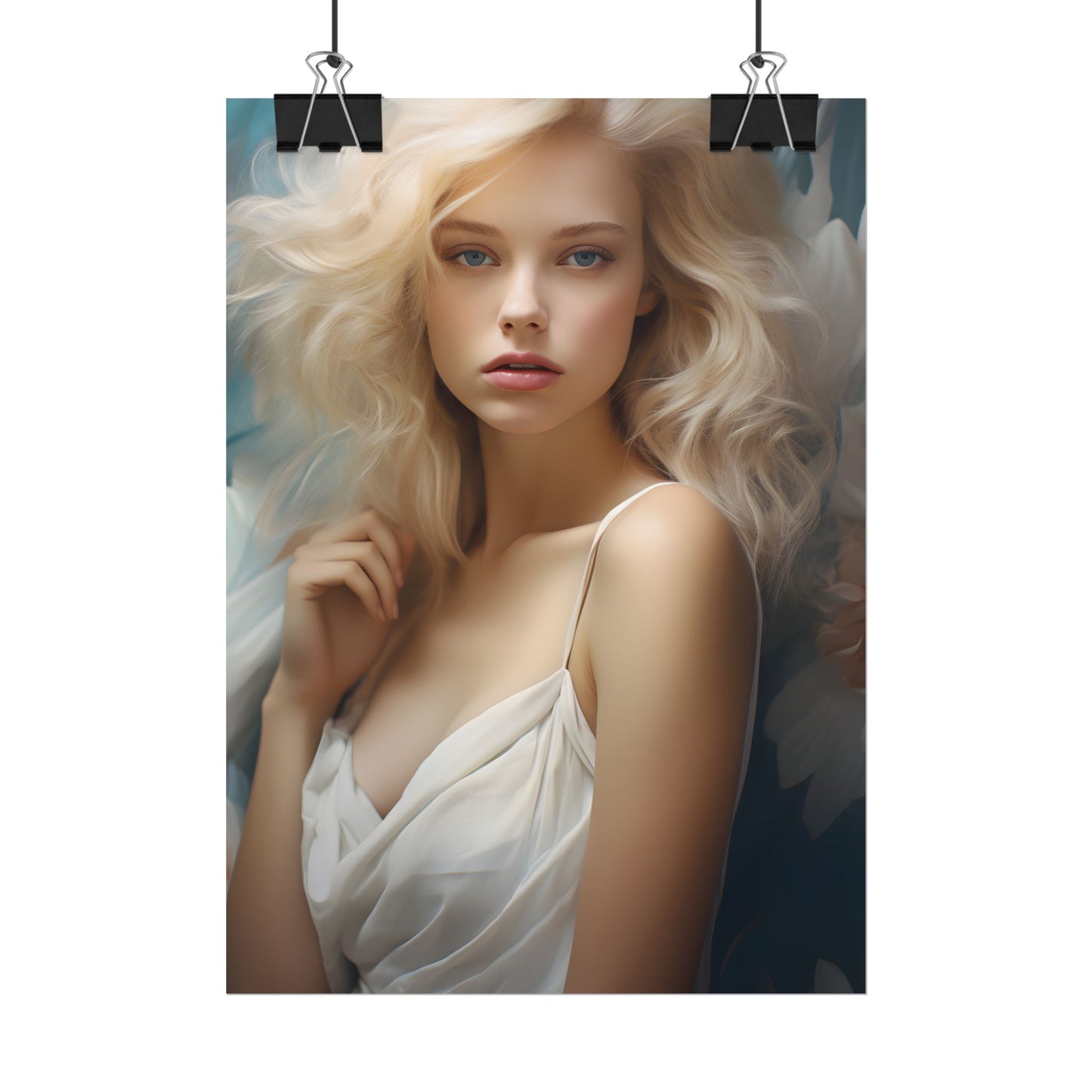 Modern Blonde Portrait: Unvarnished Natural Beauty - Poster