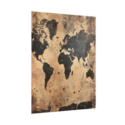 Timeless World Map: Elegant Artwork - Poster