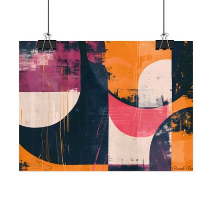 Vibrant Abstract Geometries: Colorful Artwork in Bold Shades - Poster