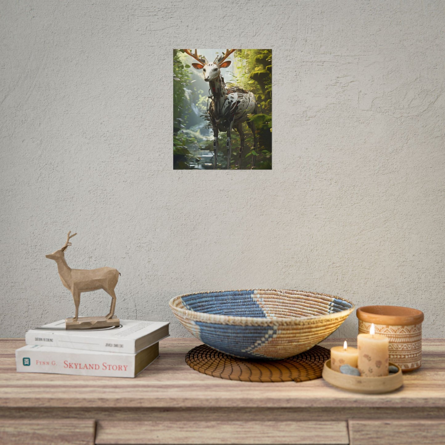 Modern Outdoor Robotic Wildlife Sanctuary: A Unique Artwork of Innovative Design - Poster