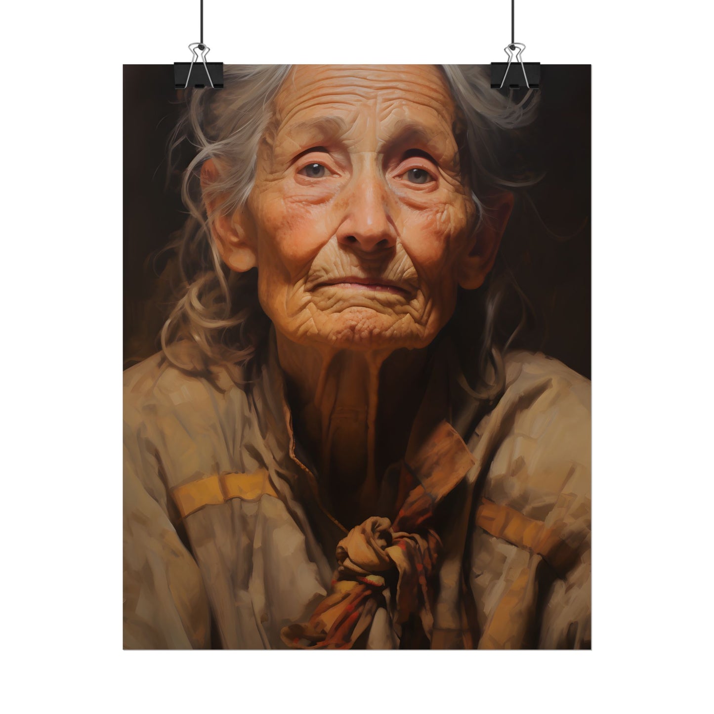 Wisdom of Age: Portrait of an Elderly Person - Poster