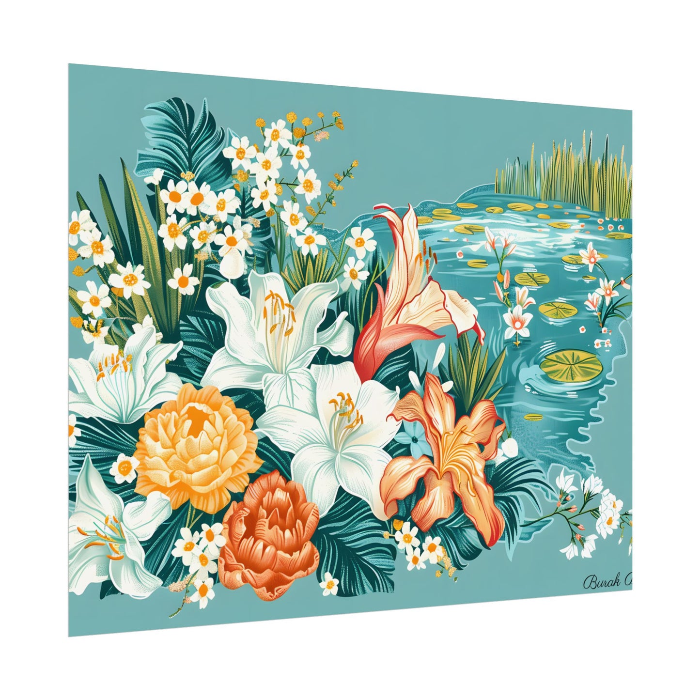 Vibrant Florida State Map: Colorful Artwork - Poster