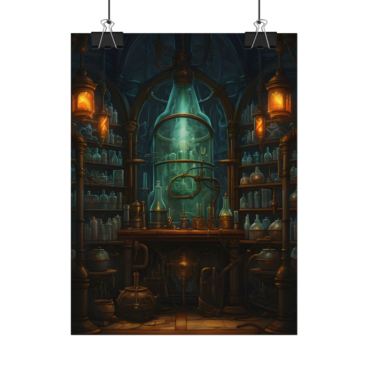Mysterious Lab Test: Scientific Experiment in Progress - Poster