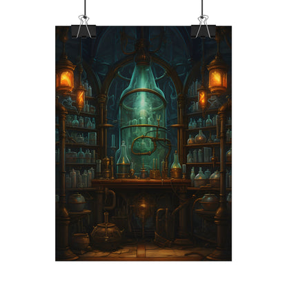 Mysterious Lab Test: Scientific Experiment in Progress - Poster