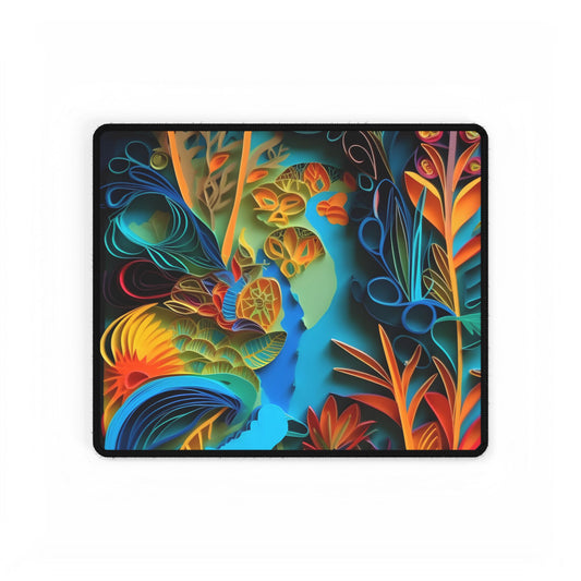 Indian Quilled Landscape: Colorful Paper Art - Desk Mat