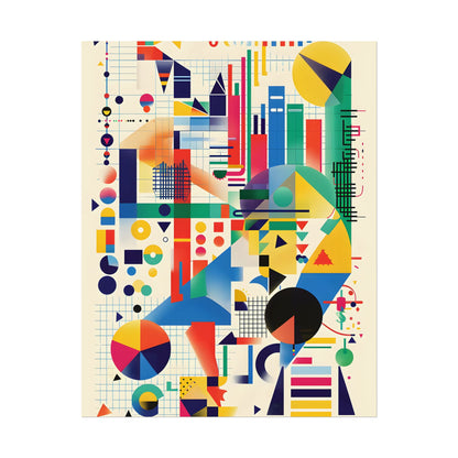 Colorful Educational Artwork: Statistical Illustration - Poster