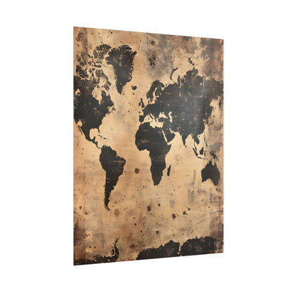 Timeless World Map: Elegant Artwork - Poster